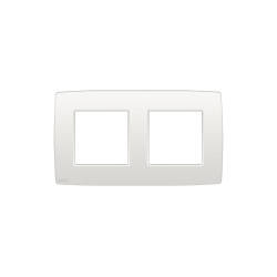 Plaque de recouvrement double horizontale blanche 25 pièces NIKO