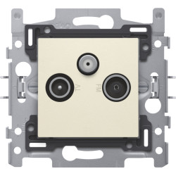 Prise encastrable TV FM et connexion satellite Original crème NIKO