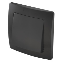 Interrupteur encastrable unipolaire noir mat PROFILE