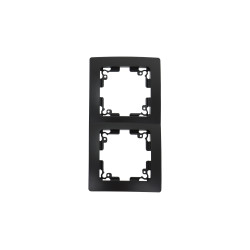 Plaque de recouvrement double noir mat PROFILE