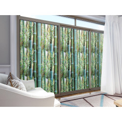 Feuille vitrostatique en relief Bambou 45 cm au mètre JOY@STATIC