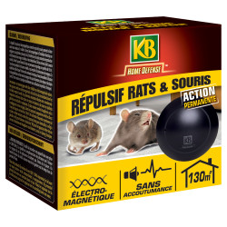 Répulsif à ultrasons anti-rats et souris 130 m² KB HOME DEFENSE