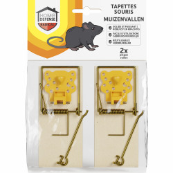 Piège à souris en bois 2 pièces HOME DEFENSE