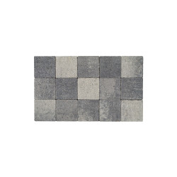 Pavé tambouriné gris et noir 15 x 15 x 6 cm COBO GARDEN