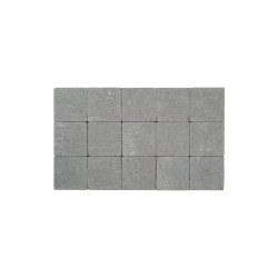 Pavé tambouriné gris souris 15 x 15 x 6 cm COBO GARDEN