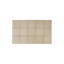 Pavé tambouriné Dolomie jaune 15 x 15 x 6 cm COBO GARDEN