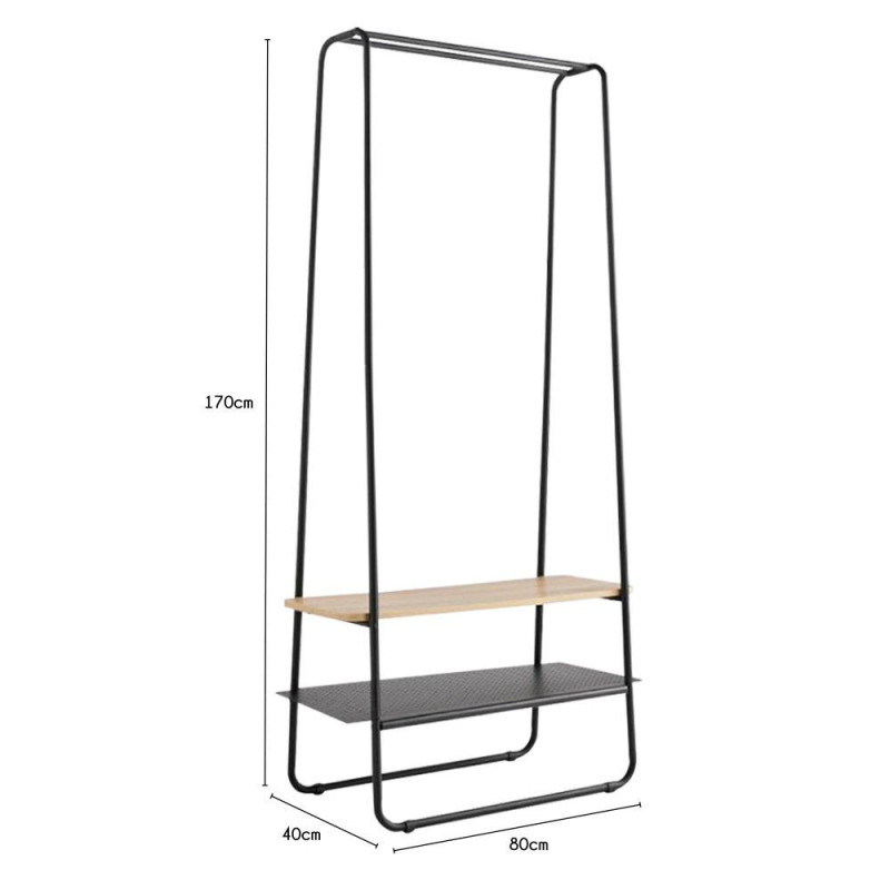 Portant Vêtements 170x80x40 cm – Organisation et Style