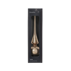 Cimier en verre brillant perle fumée Ø 6 x 26 cm DECORIS
