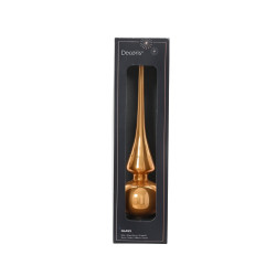 Cimier en verre brillant caramel Ø 6 x 26 cm DECORIS