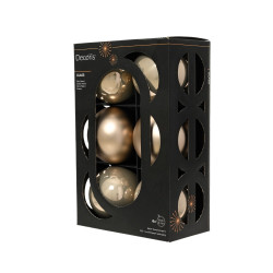 Set de boules de Noël en verre perle fumée Ø 8 cm 6 pièces DECORIS