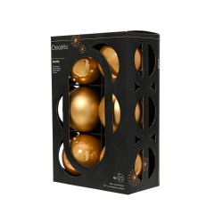 Set de boules de Noël en verre caramel Ø 8 cm 6 pièces DECORIS