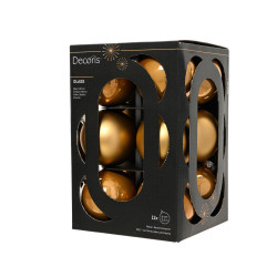 Set de boules de Noël en verre caramel Ø 6 cm 12 pièces DECORIS