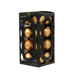 Set de boules de Noël en verre caramel Ø 3