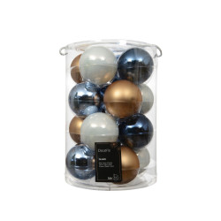 Set de boules de Noël en verre argent