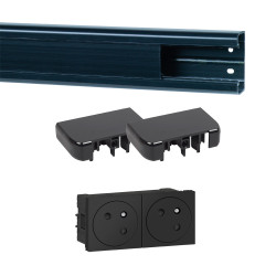 Kit goulotte DLP à clippage direct 50 x 80 mm noir LEGRAND