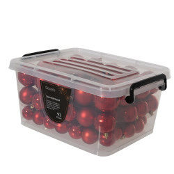 Set de boules de Noël incassables rouges Ø 6 cm 91 pièces DECORIS