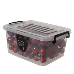 Set de boules de Noël incassables bordeaux Ø 6 cm 91 pièces DECORIS