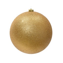 Boule de Noël incassable pailletée or mat Ø 25 cm DECORIS