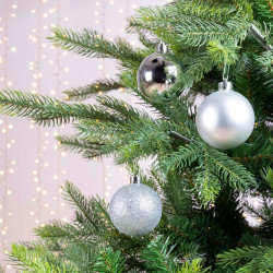 Boules de Noël incassables argentées – Décorations durables