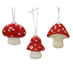 Champignon à suspendre blanc et rouge 7