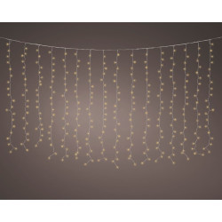 Guirlande extérieure rideau 320 LED blanc doré 2 x 2 m LUMINEO