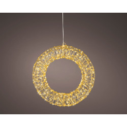 Couronne de Noël micro LED blanc chaud classique Ø 38 cm LUMINEO