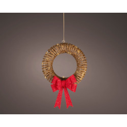 Couronne de Noël micro LED blanc doré Ø 38 cm LUMINEO