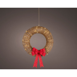 Couronne de Noël micro LED blanc doré Ø 58 cm LUMINEO