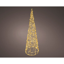 Cône en métal micro LED blanc chaud Ø 18 x 60 cm LUMINEO