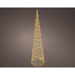 Cône en métal micro LED blanc chaud Ø 23 x 90 cm LUMINEO