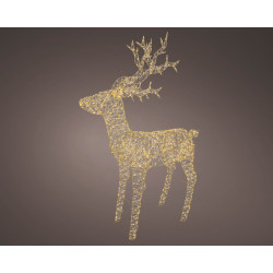 Renne en métal micro LED blanc chaud 37 x 122 x 162 cm LUMINEO