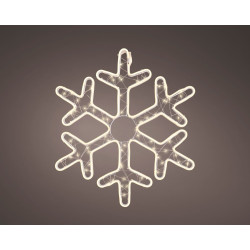 Flocon de neige en PVC LED blanc chaud Ø 63 cm LUMINEO