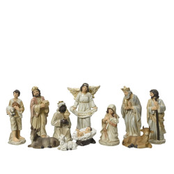 Set de figurines pour crèche de Noël 11 pièces