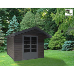 Abri de Jardin Résine Gris 12,97 m² – Durable & Écologique