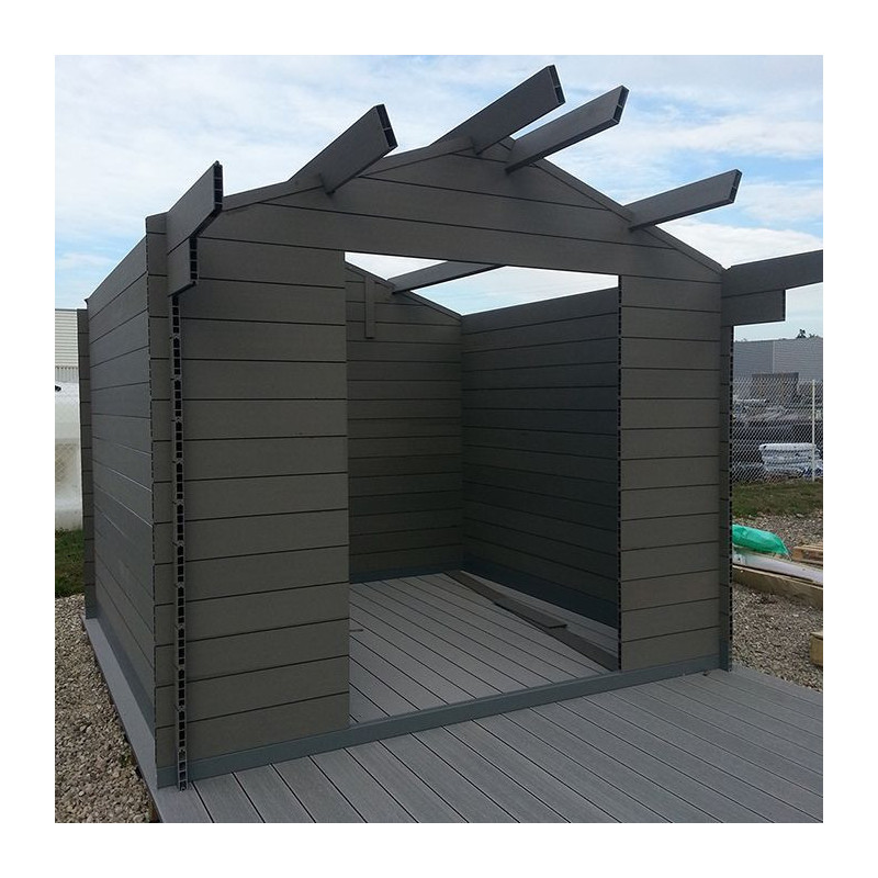 Abri de Jardin Résine Gris 12,97 m² – Durable & Écologique