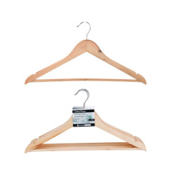 Cintre à vêtement en bois 6 pièces