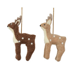 Cerf en laine à suspendre 11 x 4 x 15