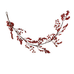 Guirlande en mousse baies rouges 1