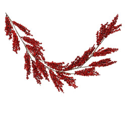 Guirlande en mousse baies rouges 1