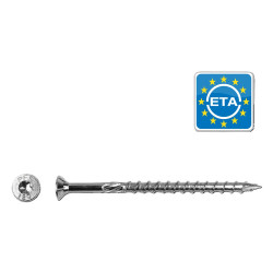 Vis à bois TX tête fraisée 8 x 80 mm 10 pièces PFS+