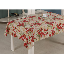 Nappe PVC Coquelicot – Toucher doux et facile d'entretien