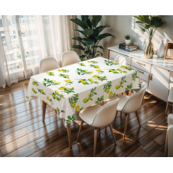 Nappe PVC Touch-Skin Citron – Toucher Doux et Infroissable