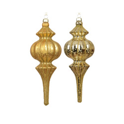 Ornement incassable or clair 17 cm DECORIS