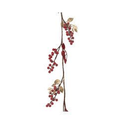 Guirlande en mousse baies rouges 1
