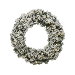 Couronne de Noël Imperial LED vert enneigé Ø 60 cm