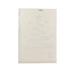 Pochoir de Noël sapin pour fenêtre 38 x 38 cm DECORIS