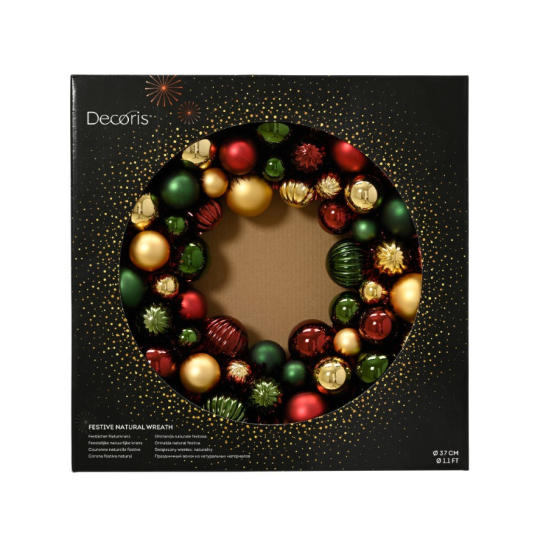 Couronne de Noël boules Ø 38 cm