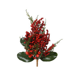Branche en mousse baies rouges 50 cm
