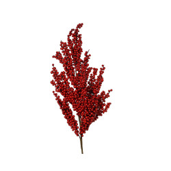 Branche en mousse baies rouges 75 cm