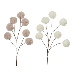 Branche en polyester pompons 69 cm